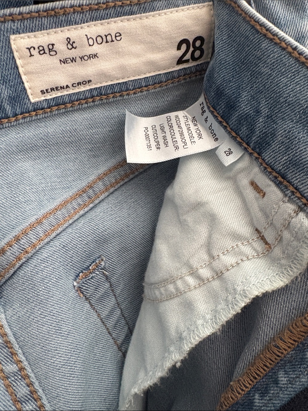 Rag & Bone The Serena Crop Wide Leg Jeans Size 28 New with tags!!! - Picture 6 of 6